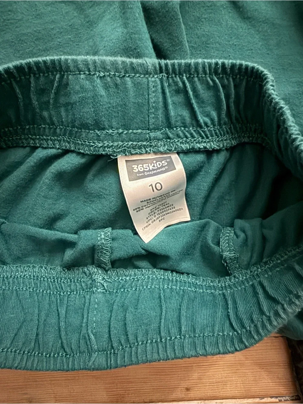 Kids Elastic-Waist PJ Shorts in Teal and Graphic Black - 2 pair